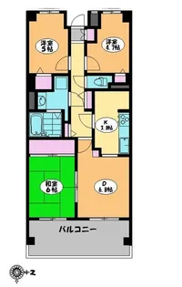 バームハイツ西葛西【12階】の間取り
