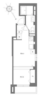 エムジェイプレイス目黒【2階】の間取り