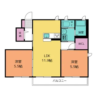 ジュネス【1階】の間取り