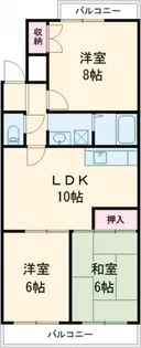 メゾンドール京の道【1階】の間取り