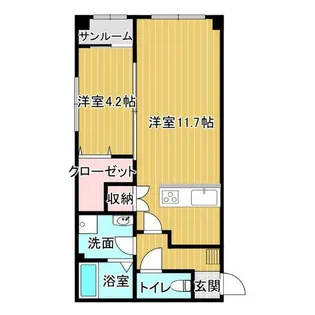 ブライト藤木【1階】の間取り