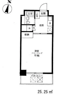 カーサリーナ千駄木【6階】の間取り