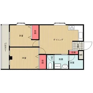 湯里マンション【4階】の間取り