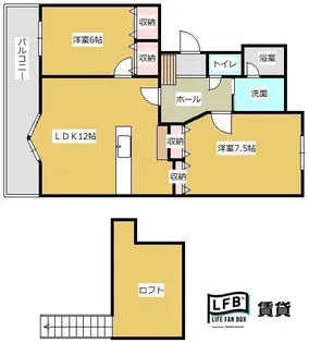 レイ・ブリック東水町【3階】の間取り