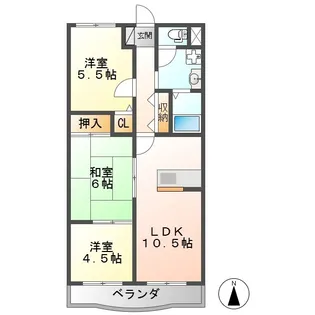 サニーコート【2階】の間取り