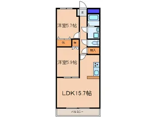 アニマーレ名城【7階】の間取り