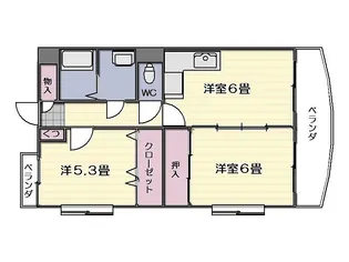 サンシャトー永吉II【1階】の間取り