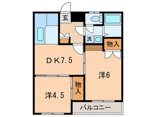 シャンポワール日吉【4階】の間取り
