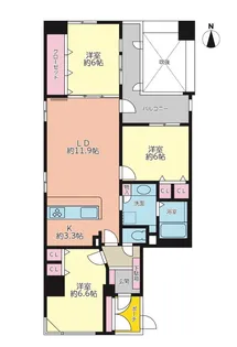 クレステージ久屋大通り【6階】の間取り