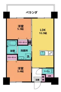Esan Terrace与那原【2階】の間取り