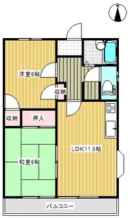 コーポ翠紅【2階】の間取り