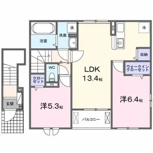 ヒカルサ伊勢小俣I【2階】の間取り