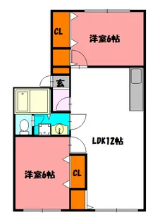 ルミエール二見【2階】の間取り