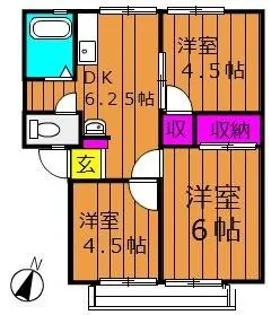 エスポワールヤマテ【2階】の間取り