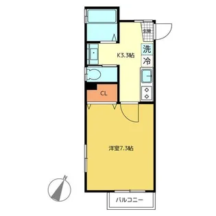 メゾンクレール【1階】の間取り