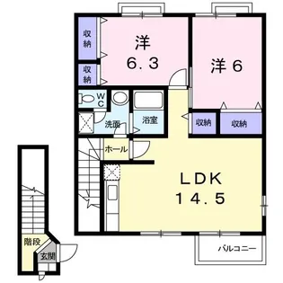 Palude Presso B【2階】の間取り