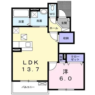 クラールII【1階】の間取り