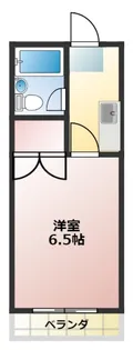 高棚1RM【1階】の間取り