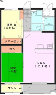 シュェット入善【2階】の間取り