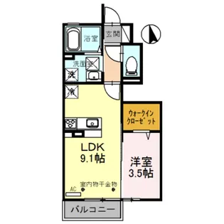 セレナーデ中川原新町【1階】の間取り