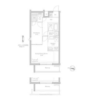 BluRock大鳥居【4階】の間取り