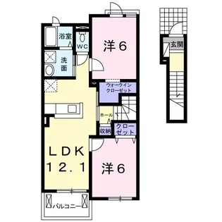 メゾンフラワー【2階】の間取り