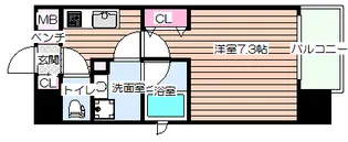 ララプレイス梅田東シエスタ【9階】の間取り