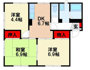 ビューテラス【1階】の間取り
