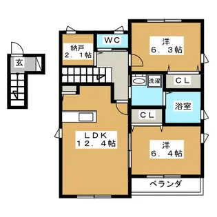 Casa Cerezo【2階】の間取り