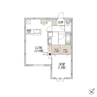 リュウ参番館【1階】の間取り