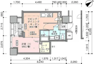 横浜ヴェールタワー【12階】の間取り