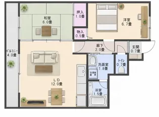 アネックスイシダ【1階】の間取り