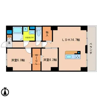 PLACIDES【6階】の間取り