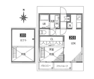 サニーフォレスト嶋【2階】の間取り