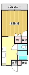 コーポビーフラット I号【2階】の間取り