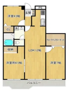 パーシモン【3階】の間取り
