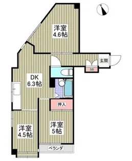 リトルキャッスル【4階】の間取り