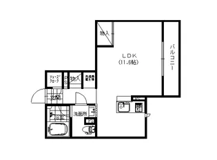 ラサンテ大橋【3階】の間取り