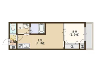 大阪府大阪市住之江区南加賀屋4【アパート】の間取り