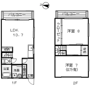 新潟県新潟市中央区下所島2【一戸建】の間取り