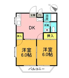 フルジェンテ北中野【1階】の間取り