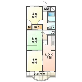 クレセント桜島【1階】の間取り