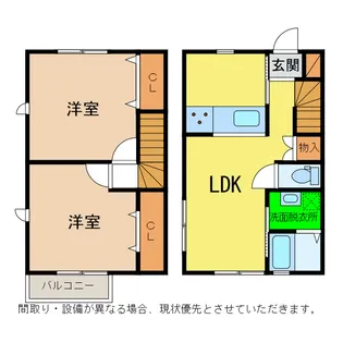 徳島県小松島市前原町字東【一戸建】の間取り