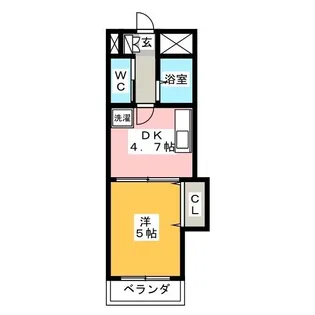 横山ビル市ヶ尾【1階】の間取り