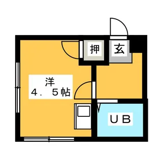 カーサビアンカ辰巳【4階】の間取り