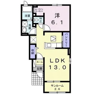 プラシードA【1階】の間取り