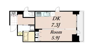 ベラジオ五条堀川III【7階】の間取り