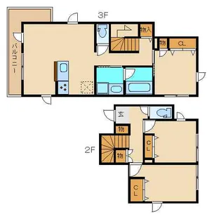 ルミオ千早【2階】の間取り