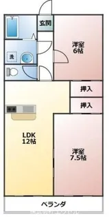 東京都武蔵村山市三ツ木2【マンション】の間取り