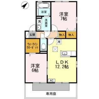 リビングタウン宇多津 B棟【1階】の間取り